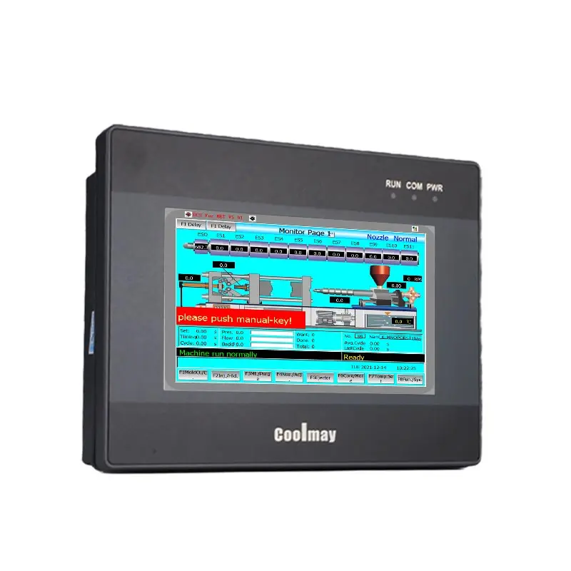 Coolmay حديثا 7 بوصة HMI PLC كومبو يدعم 24DI 20DO ومحرك سيرفو عالي السرعة للتحكم في النبض مختلط نقاط تناظرية مختلفة
