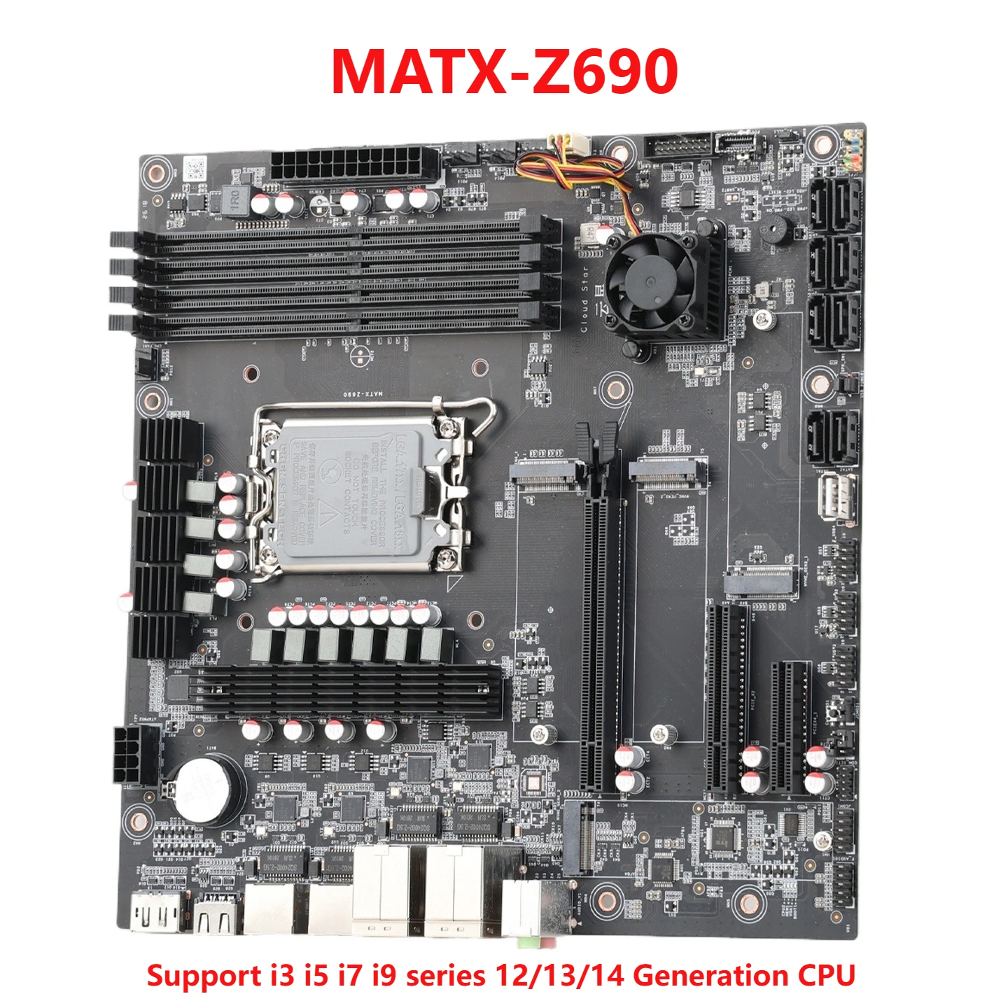 Premium Z690 ATX NAS Motherboard for Intel 12th 13th 14th Gen CPU M.2 NVMe 8x SATA AV1 Hardware Decoding DDR5 PCI-E 5.0 LGA 1700