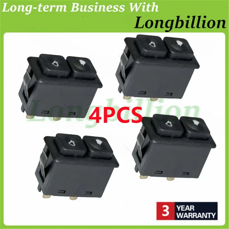 4PCS For 1985-1993 BMW E23 E24 E28 E30 5Pin 61311381205 Power Window Sunroof Switch Illuminated   61 31 1 381 205  613 113 81205