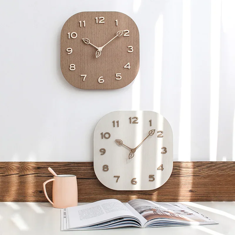 Nordic Wooden Wall Clocks Decoration Vintage Modern Silent Wall Clocks Bedroom Simple Design Home Decor Reloj De Pared LLWC