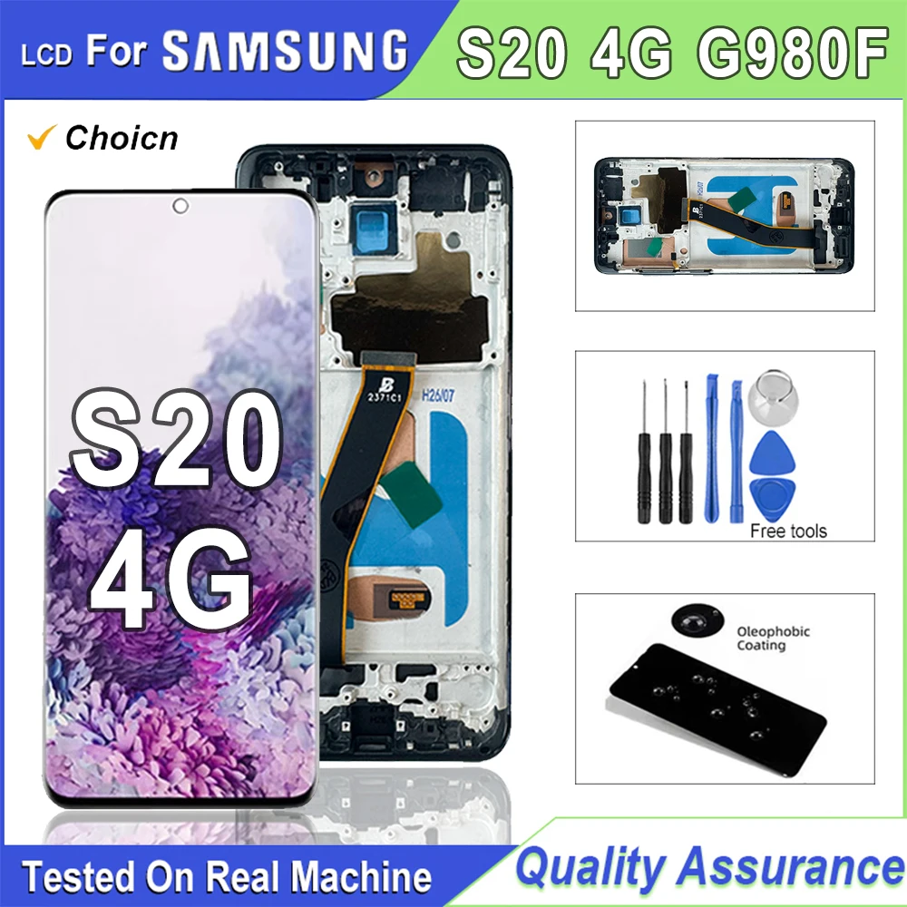 samsung-galaxy-s20-4g用tft-lcdスクリーンタッチデジタイザーアセンブリ交換部品（galaxy-s20-4g-g980f-g980f-ds-g981f-lcd用）