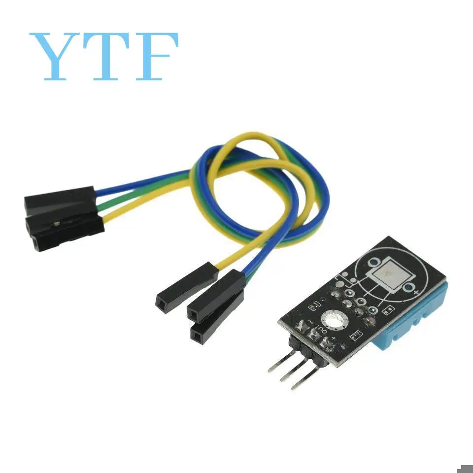 DHT11 Temperature And Relative Humidity Sensor Module DC 3.3V-5V Digital Signal Output With Cable For Diy Kit DHT-11