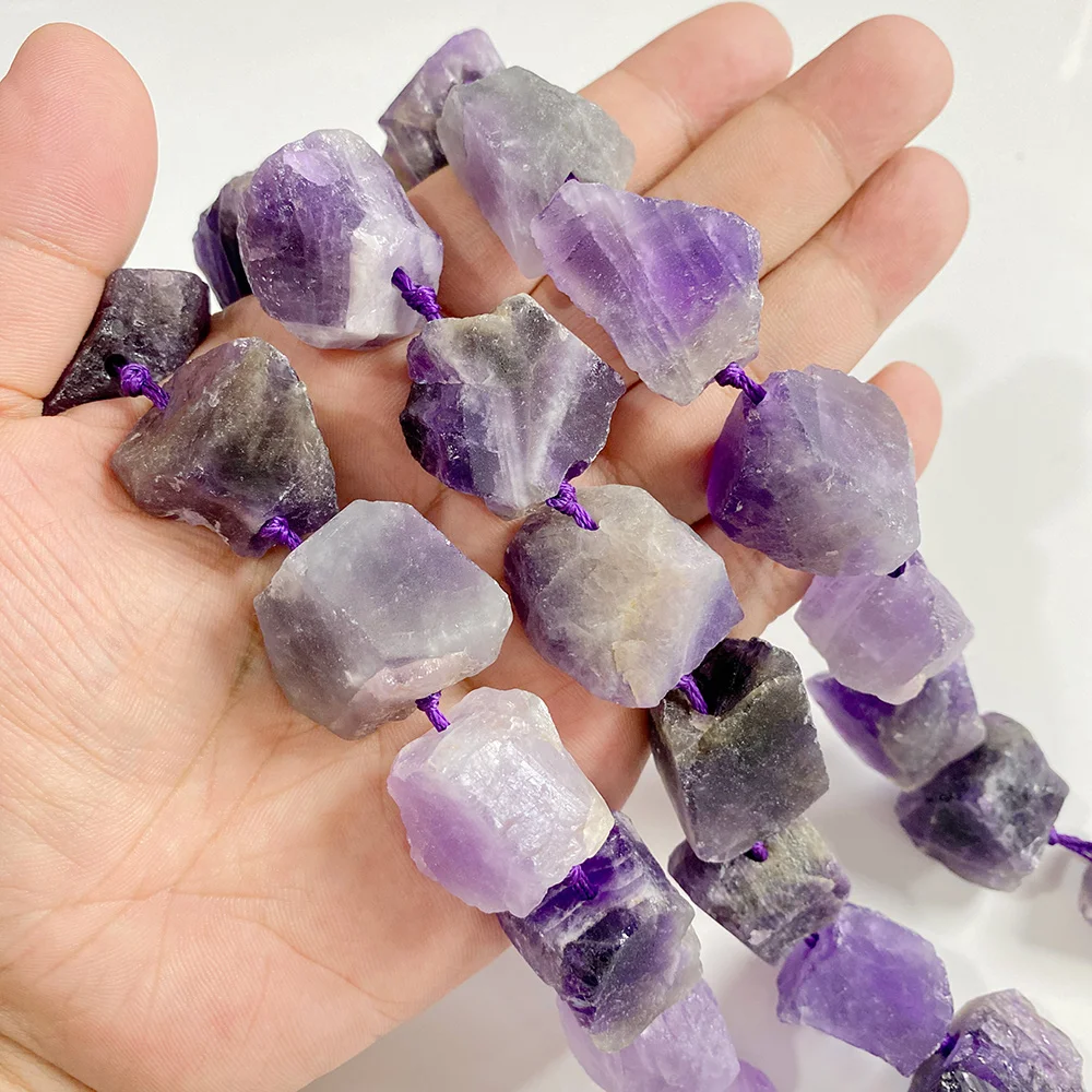 Natural Amethyst Stone Beads Purple Quartzs Crystal Irregular Multiple size Loose Beads For Jewelry Making DIY Necklace Bracelet