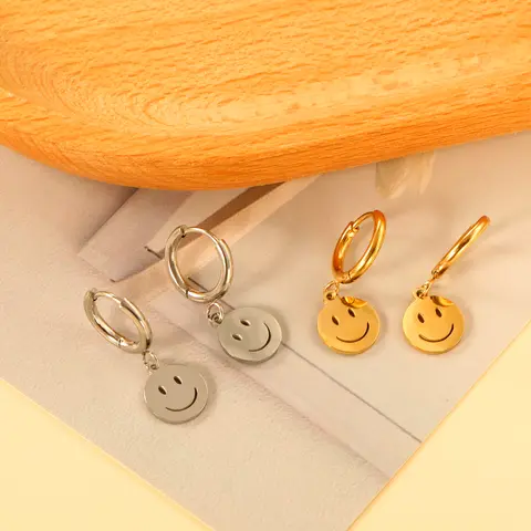 ASONSTEEL नई डिजाइन गोल मुस्कान चेहरा गौण घेरा बाली ठाठ भेदी सोने चांदी रंग स्टेनलेस स्टील महिलाओं के लिए आभूषण 10 best sales स्माइली पियर्सिंग आभूषण - №9