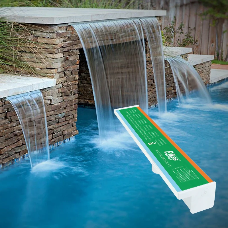 

STLF Stylish LED Pool Lights with Acrylic Raindrop Garden Sheer Descent Design Creates Waterfall Water Fountain Effect Swimming