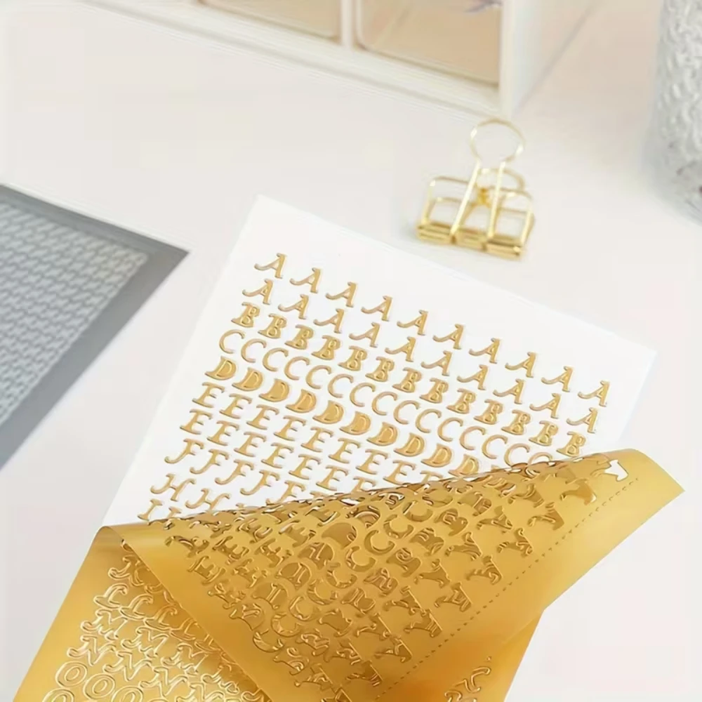 2pcs Self-Adhesive Waterproof Alphabet Decals Tiny Stickers for Journal Scrapbooking,Notebook DIY Art Label Decoration Stickers