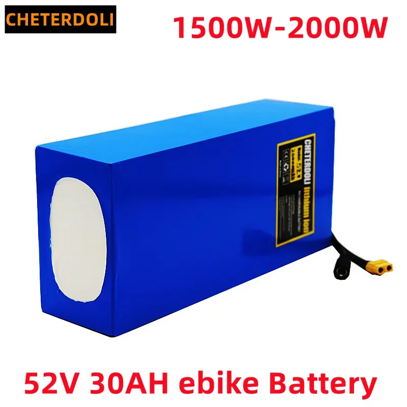 Aleaivy 52V Ebike Battery14S 30Ah 40Ah 21700 Lithium Li-ion Battery Pack For 1500W 2000W Electric Bike Electric Scooter With BMS