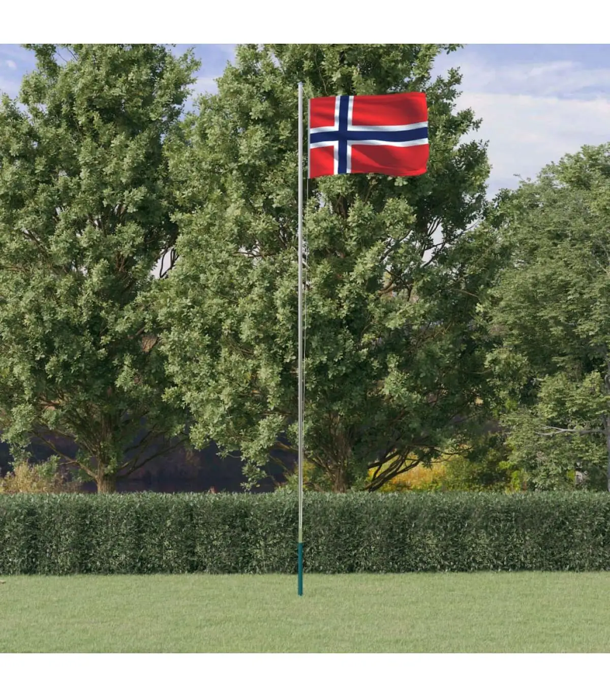 6,23 m aluminum Norway flag and flag wind neck