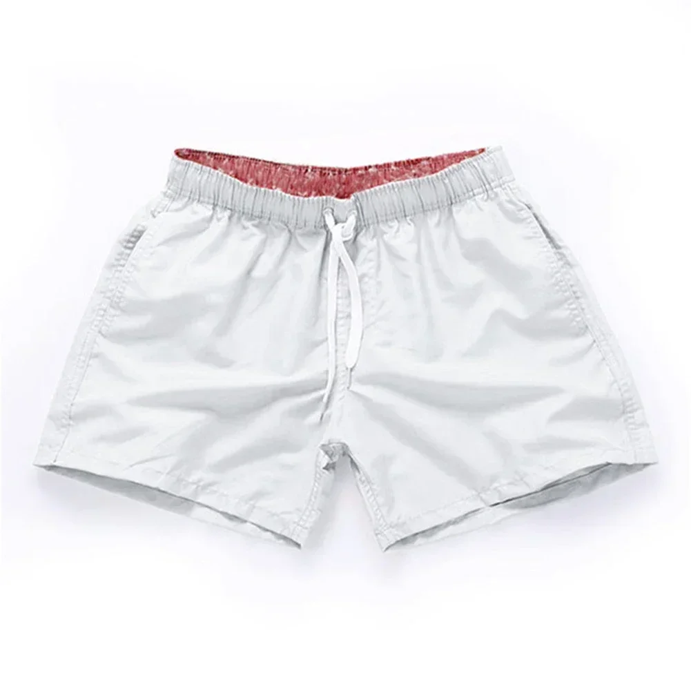 

Beach Trunks Mens Swim Shorts Elastic Waist Regular Length Shorts Summer Beachwear For Men For Summer Activities