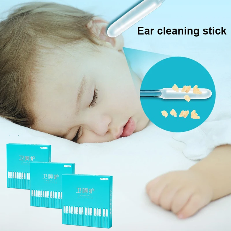 72Pcs Bag/Box Disposable Silicone Ear Wax Remover sticky ear pick For Kids Older Adults/Learn Cleaner Reusable Adhesive Earpick