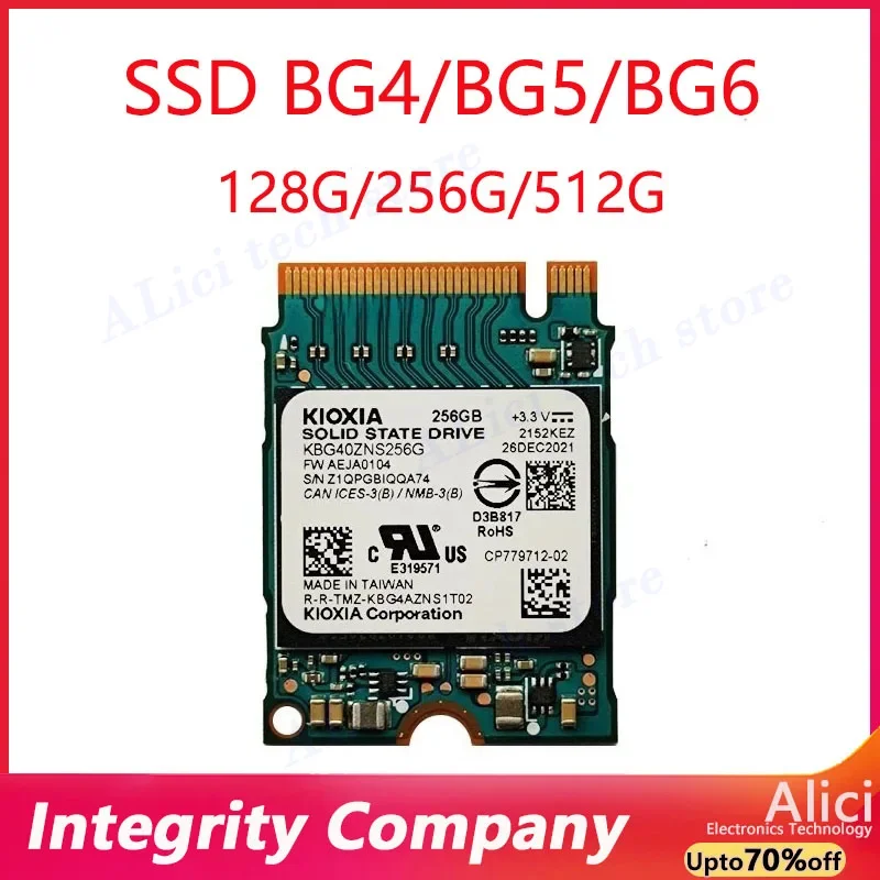 FOR Toshiba BG4 128G 256G 2230 PCIE M.2  camera solid-state drive m2 BG5 BG6 512G CFE handheld console SSD