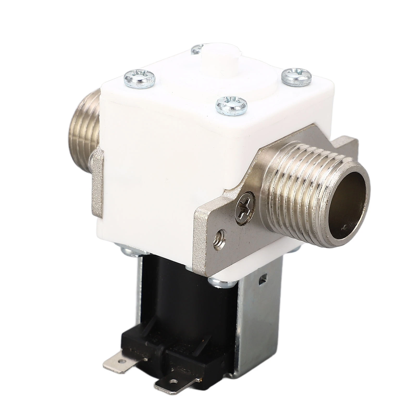 Electric Solenoid Valve 1/2in Thread Strong Sealing PC Brass Water Inlet Solenoid Valve DC24V