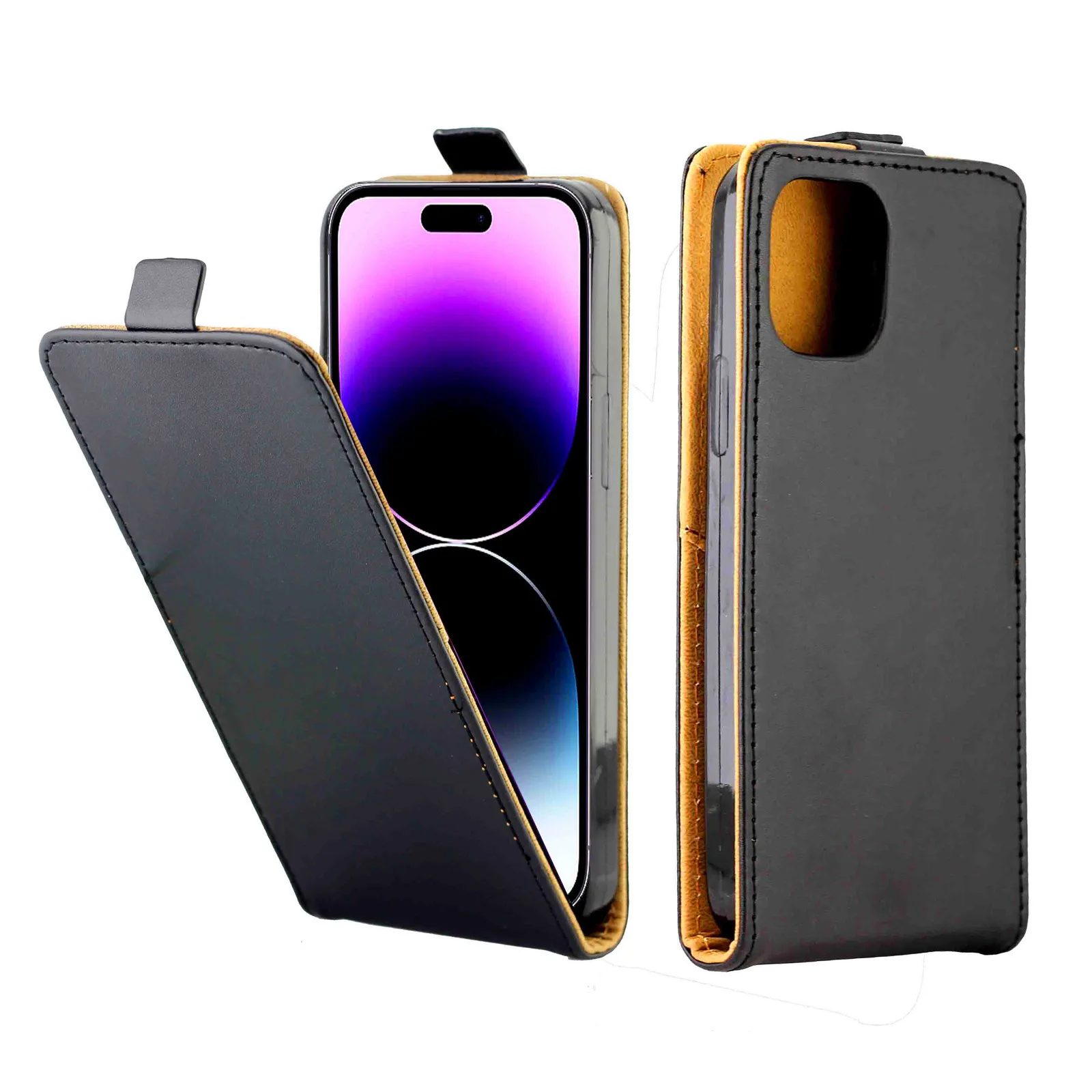 Flip Vertical Leather Case Book Card Holder Full Cover per iPhone 16 15 14 13 12 11 Pro Max 16 15 14 + 13 Mini XS Max XR XS