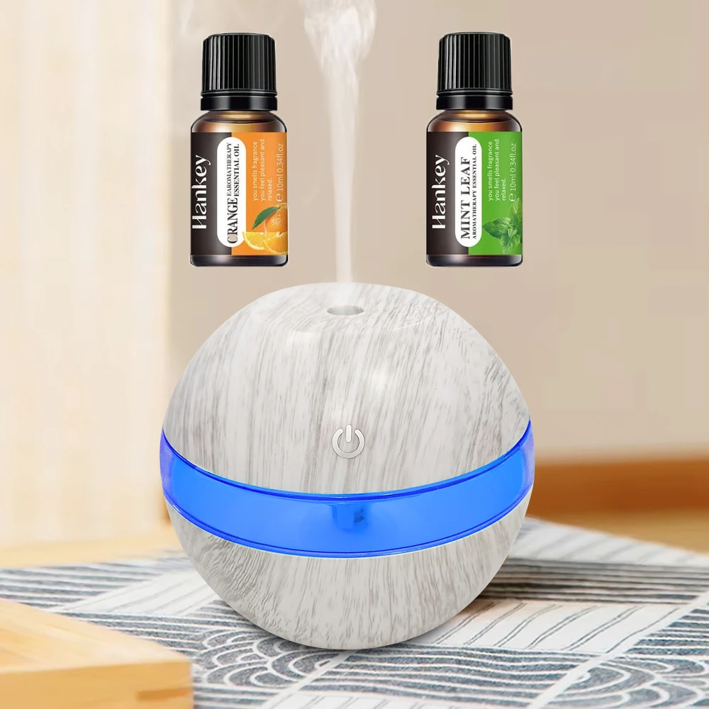 

Diffuser For Home 300ml Ultrasonic Humidifier with Aromatherapy Diffuser 7 Color LED Lights Touch Control USB Power for Bedr