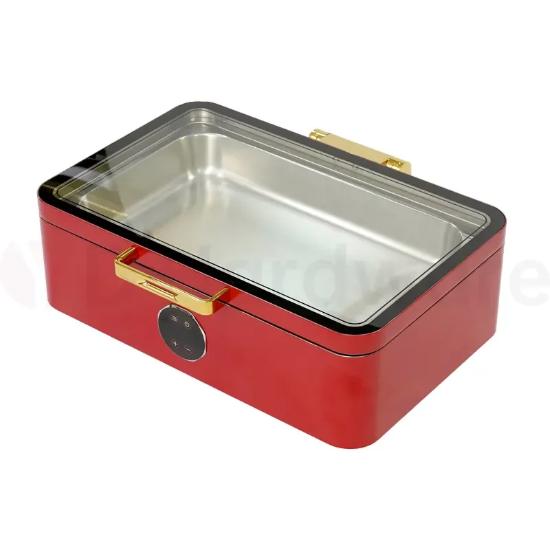 304 Stainless Steel Electric Hot Pot Rectangular Hydraulic Food Warmer Self Service Buffet Stove for Hotel Restaurant Luxury