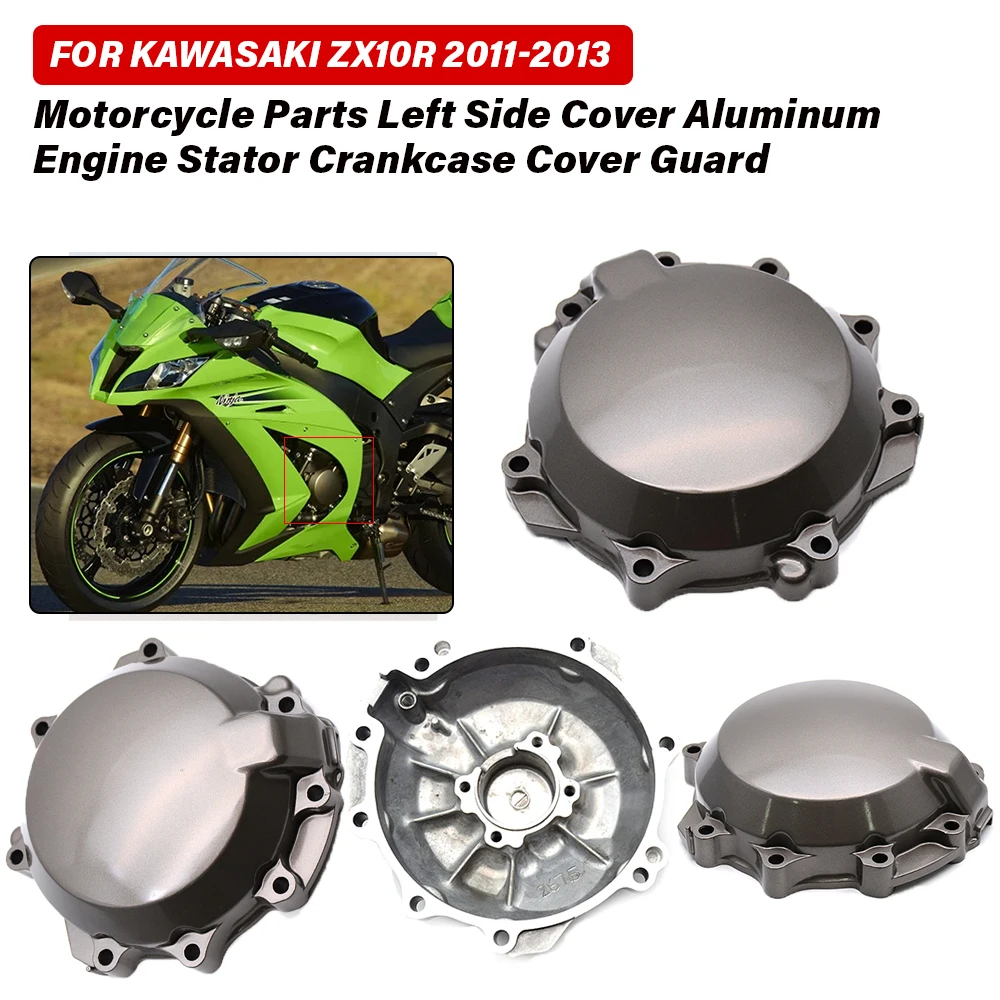 

Motorcycle Left Aluminum Crankcase Engine Stator Cover Fit For Kawasaki Ninja ZX10R 2011 2012 2013