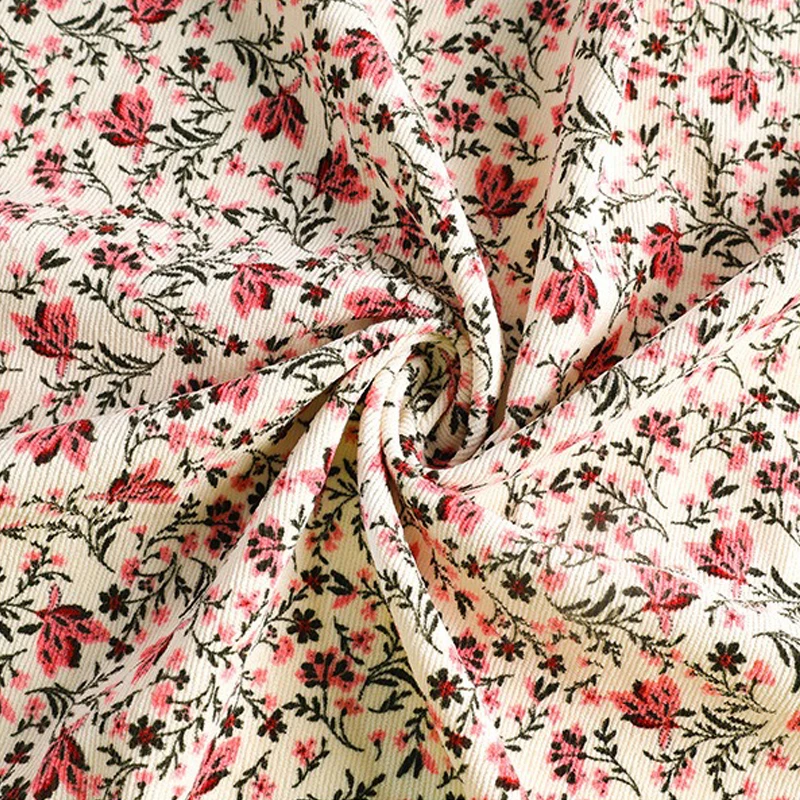 100*150cm Printed Corduroy Fabric - Designer DIY Material for Clothing, Dresses & Home Decor (per Meter)