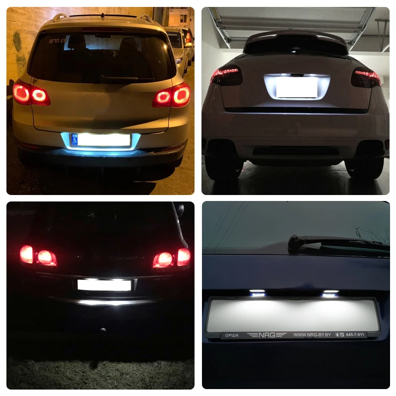2Pcs LED License Plate Light For VW Tiguan 07-11 Touareg 02-10 Passat B5.5 Bora Porsche Cayenne 955/957 Number Plate Lamp - Image 5