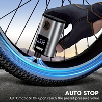 Electric inflatable pump, with Digital LCD Pressure Gauge, Ultra Small 150 PSI Bicycle Air Pump, 600 mAh