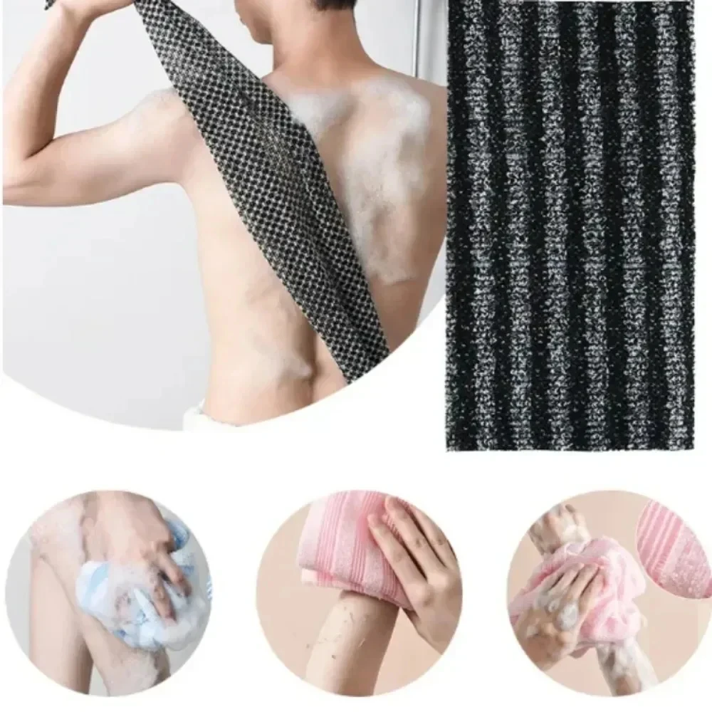 1m Japanese Rubbing Washcloth Bath Nylon Towel Brush for Back Towels Exfoliating Scrub Shower Sponge Body Bathroom Accessories