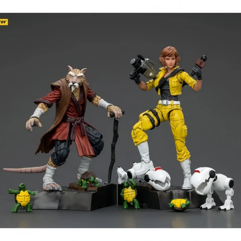 

[В НАЛИЧИИ] JOYTOY 1/18 Фигурки TMNT Splinter April O'Neil Аниме Фигурки Модель игрушки