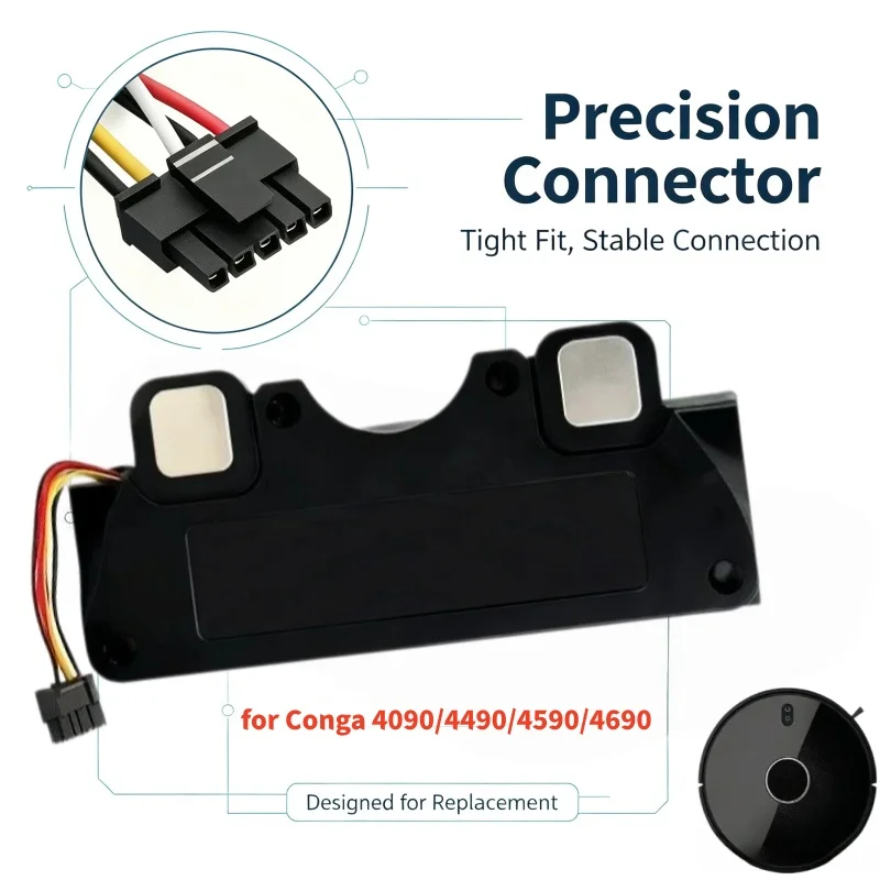 High Capacity 14.8V 9800mAh Rechargeable Battery Pack for Conga 4090 4490 4590 4690 Robotic Vacuum Accessories Long Runtime