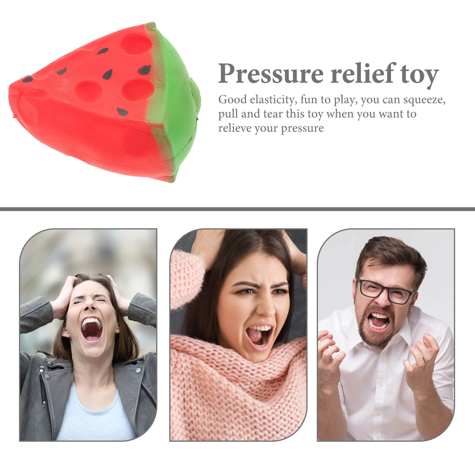 Balle anti-Stress Squishy pastèque, matériau Tpr réaliste, jouet à presser à rebond lent pour salle de classe, bureau, cadeau de fête
