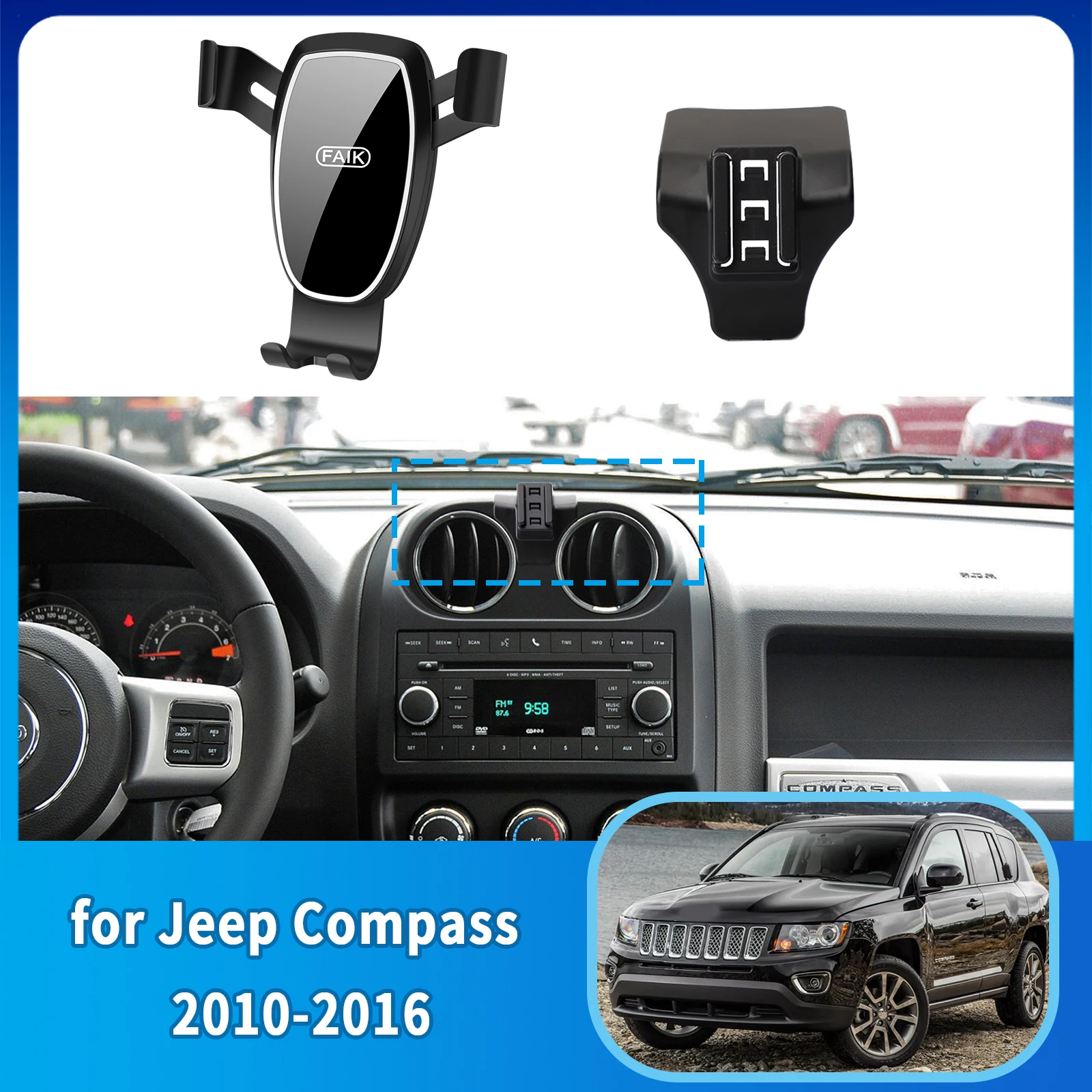 

Car Mobile Phone Holder for Jeep Compass MK49 2010~2016 Accessories GPS Bracket Navigation Stand Auto