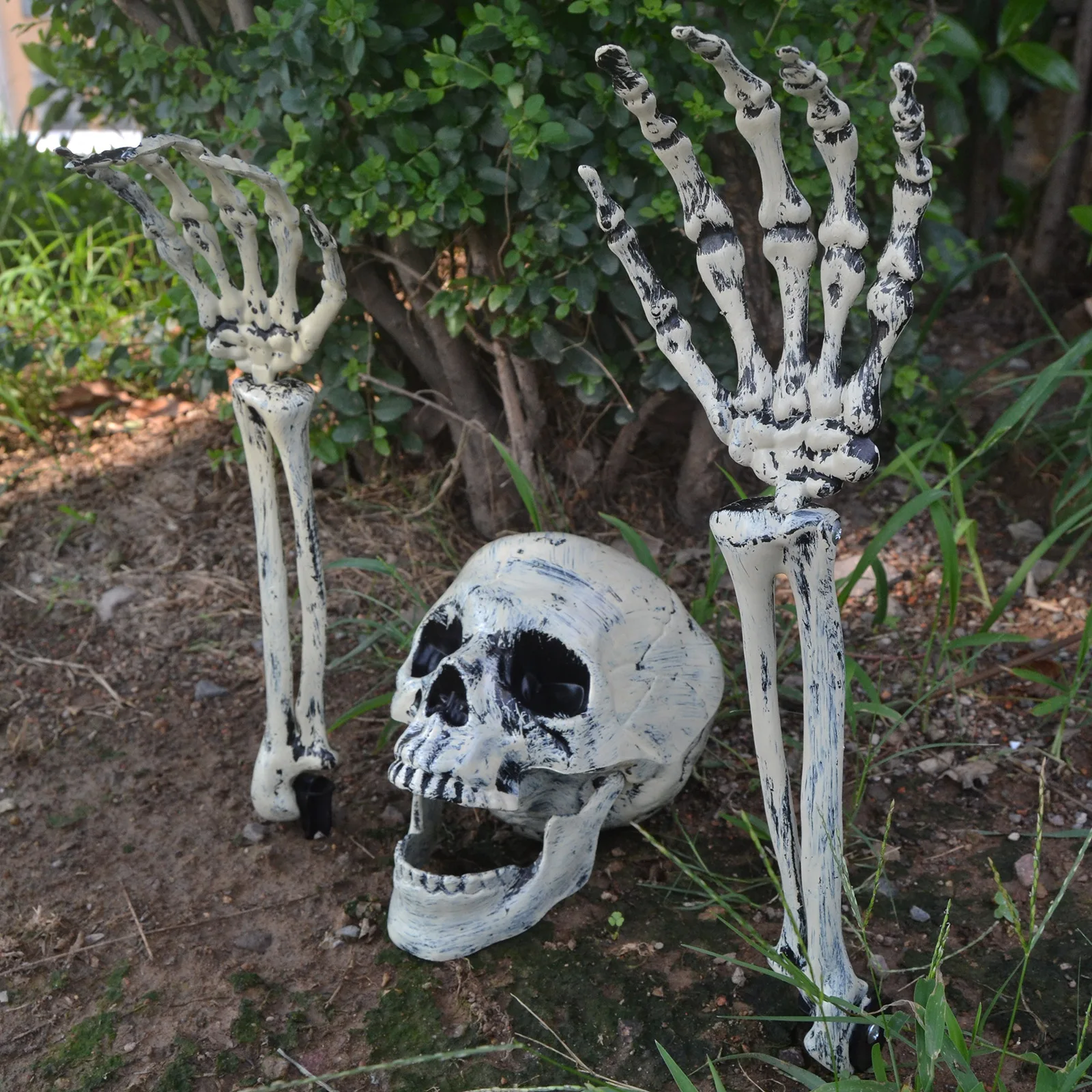 ‌Skeleton Ground Stake‌ - Realistic Skull Garden Decor for Halloween