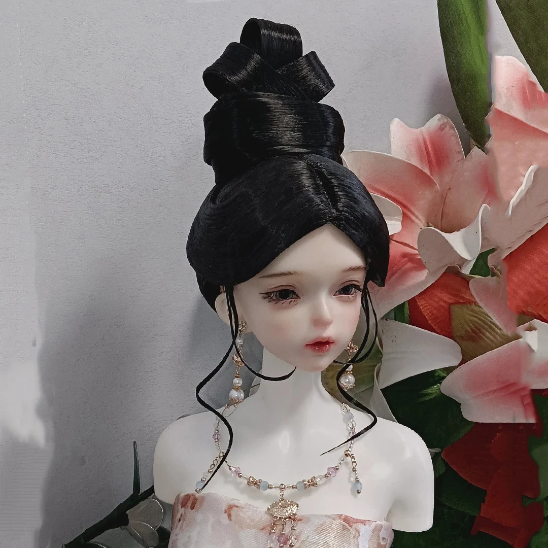 วิกผมตุ๊กตา BJD ขนาด 1/4 1/3 ชุดโบราณฮั่นฝู สไตล์วินเทจ วิกผมนางฟ้า สำหรับตุ๊กตา MSD SD13 ผู้หญิง SSDF อุปกรณ์เสริมคุณลุง A1743