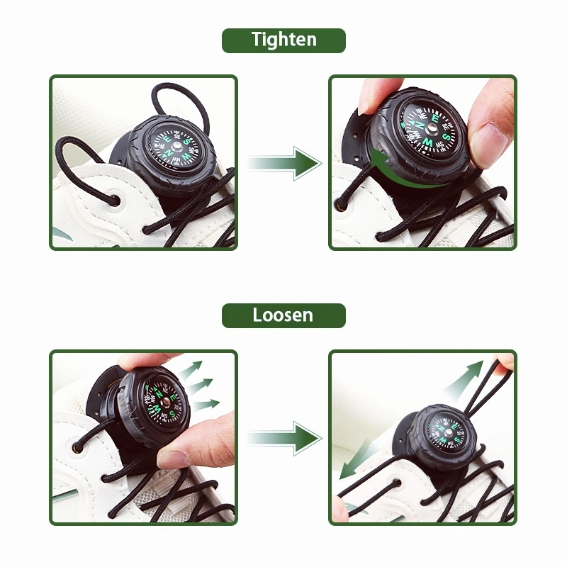 Motifs Automatic Shoelaces Without Ties Install Simple Swivel Buckle Shoe Laces Thick Rope Sneakers Shoelace Shoes Accessories