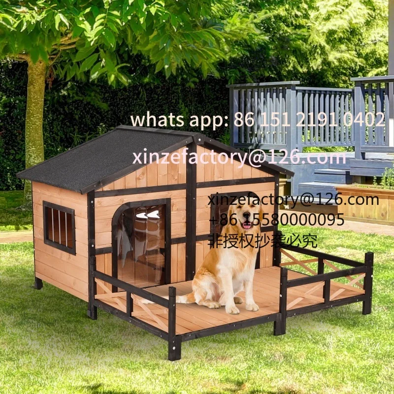 

Настраиваемый деревянный домик для кошек с террасой, водонепроницаемой асфальтовой крышей и возможностью индивидуальной настройки.