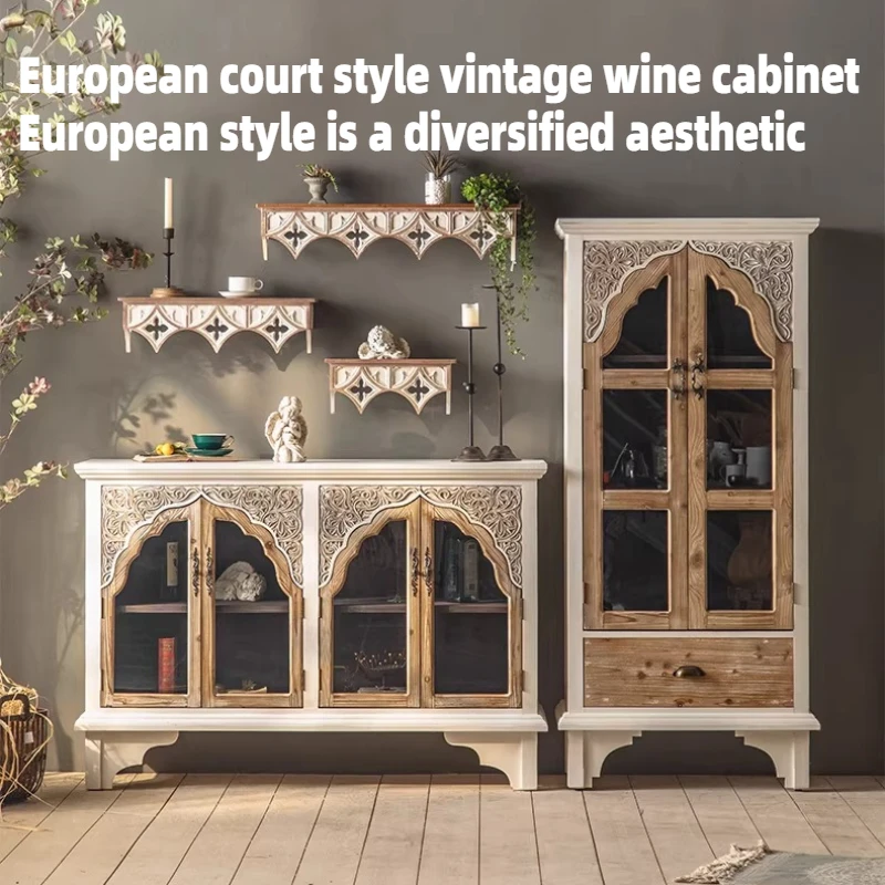 Crack Shelves Cabinets For Living Room Shelf Storage Locker Mid-century Display Cabinet Sideboard Showcase Home Furniture