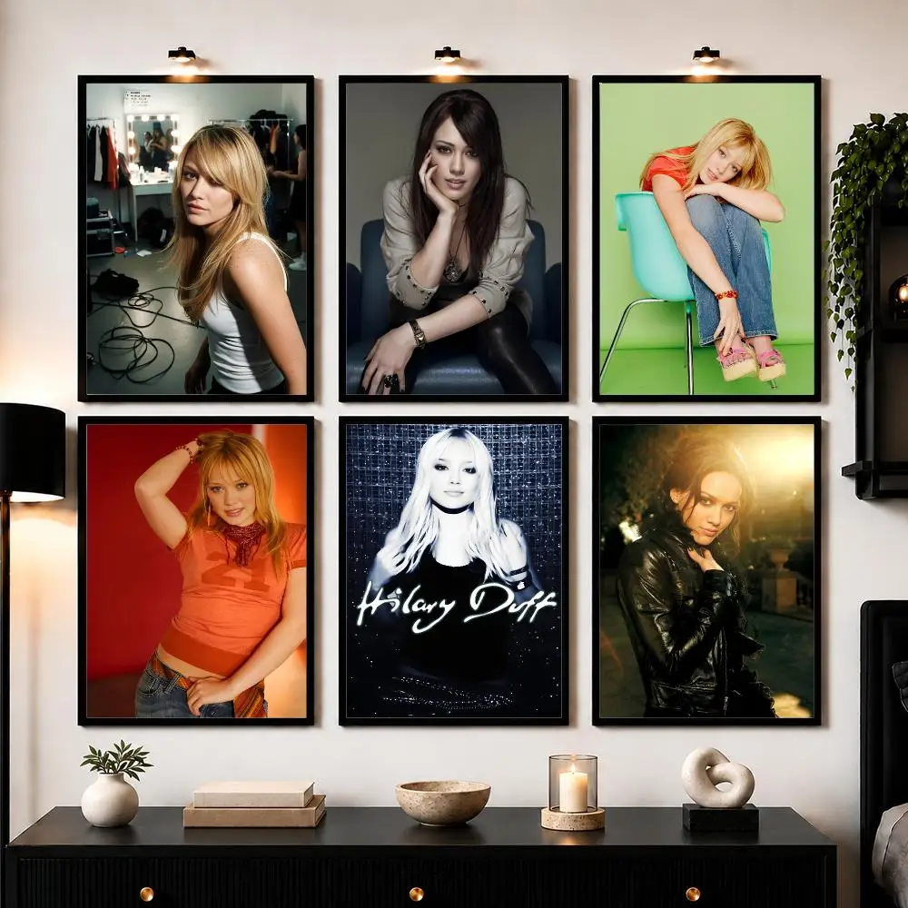 H-Hilary Duff Luck Or Something Poster Modern Wall Art Sticker For Living Room Bedroom Bar Home Decor Mural Painting Decoration
