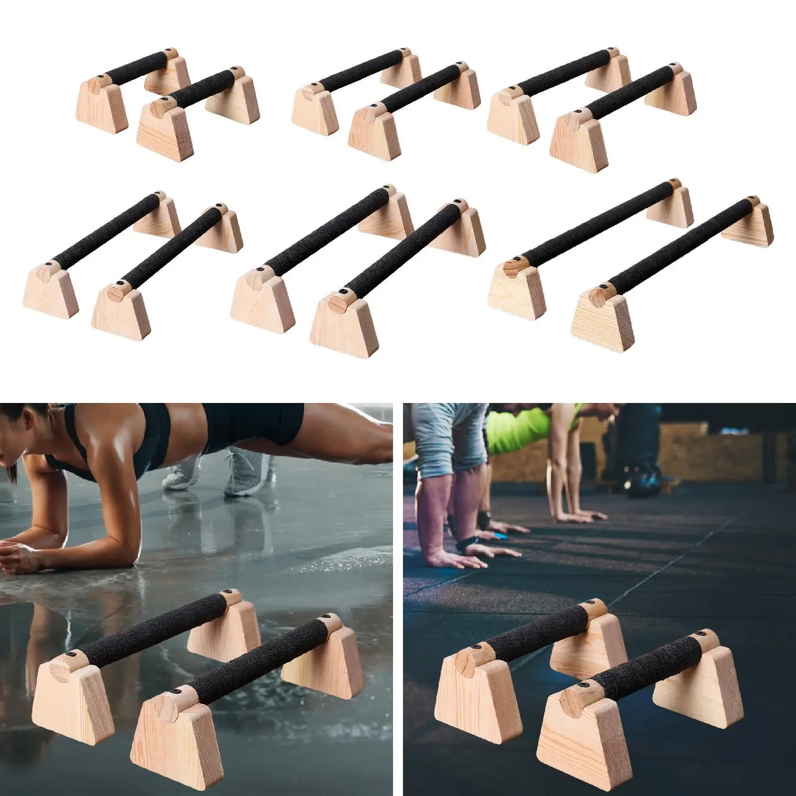 2x barra de push up para adultos alças de pushup estável resistente barras de paralelos de madeira para exercício treino em casa ginásio fitness ginástica