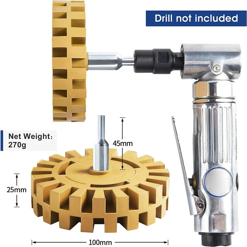 N10R-Decal Remover Eraser Wheel Rubber Eraser Wheel Wheel Remover Disk Eraser Wheel Tool Kit For Car