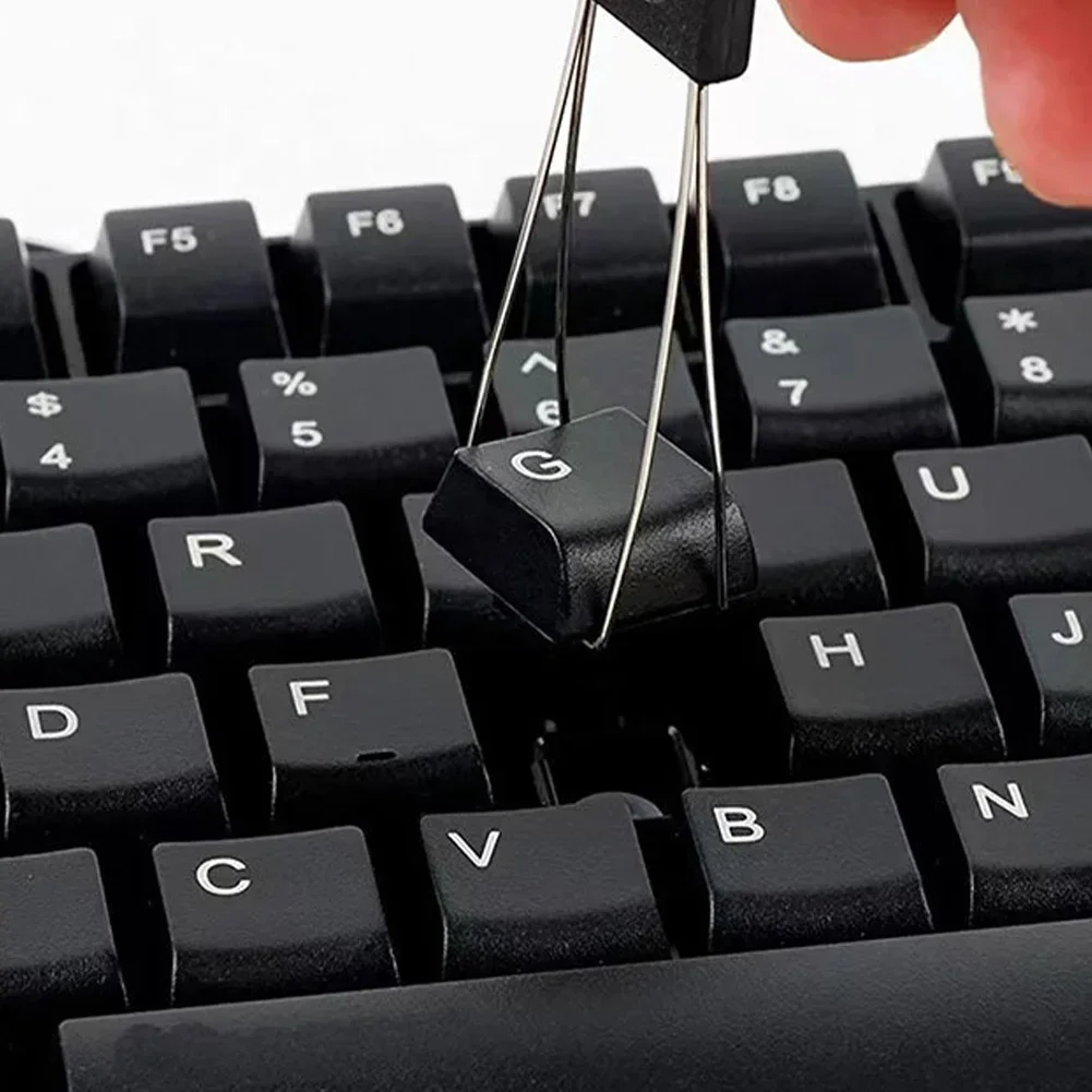 Conjunto de ferramentas de remoção de teclas, 4 unidades, com escova de limpeza para teclados mecânicos, kit extrator durável para fácil limpeza de teclado de computador