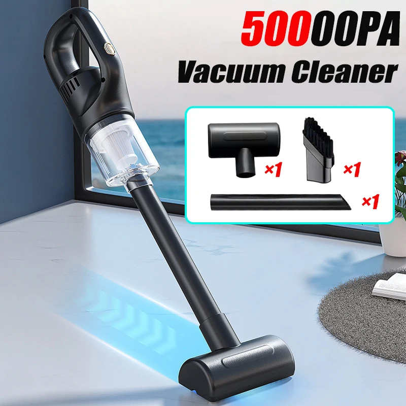 3 in 1 Cordless Vacuum Cleaner 50000PA Powerful Cleaning Machine for Home Appliance Car Handhold Portable Wireless Cleaner