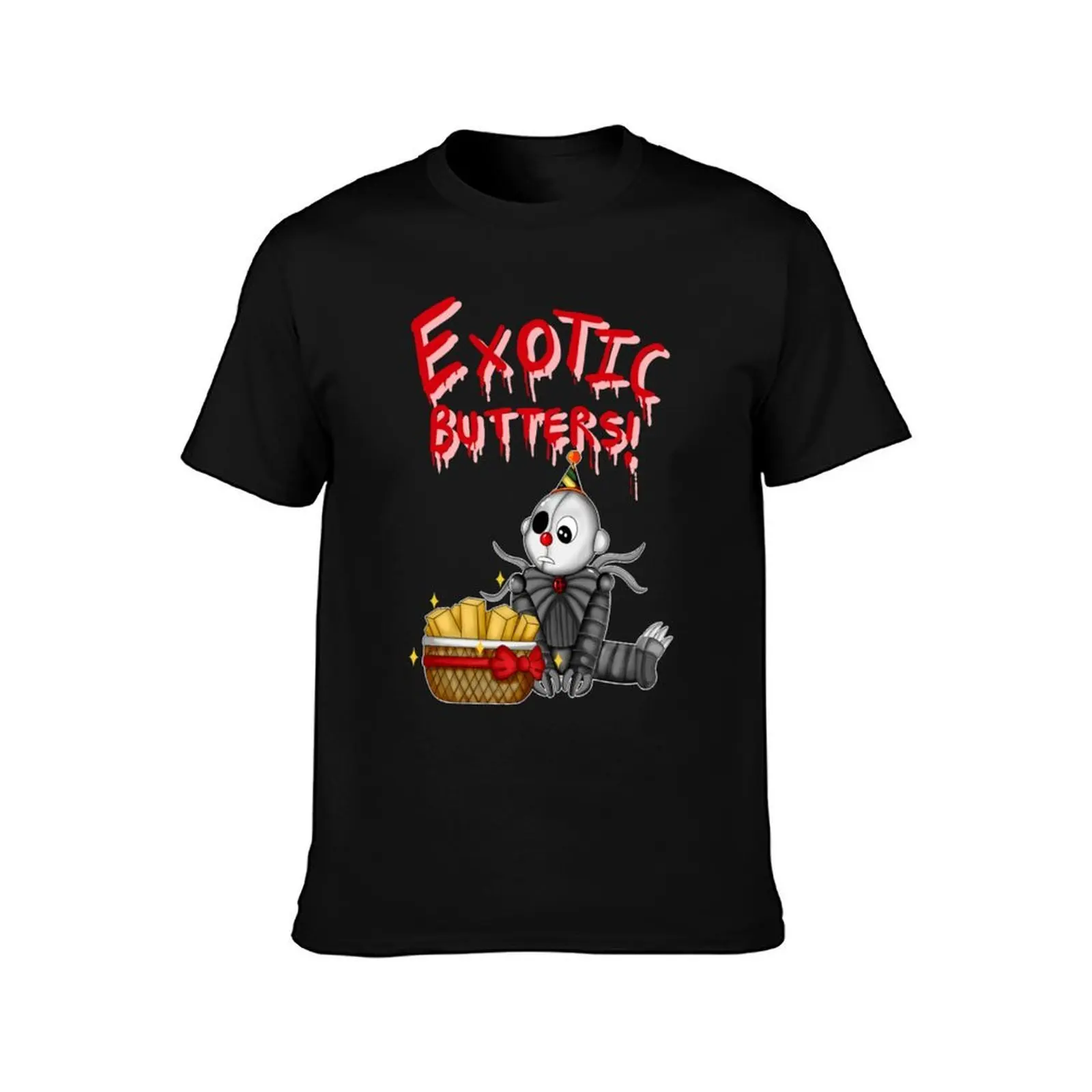 Ennard&x27;s Exotic Butters T-Shirt, Summer Casual Cotton Tee, Oversized Streetwear Tops, Vintage Graphic Print, 100% Cotton