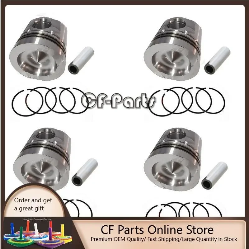 

New 4 Sets STD Piston Kit With Ring 165-4262 Fit For Caterpillar 3304 Engine 120.65MM