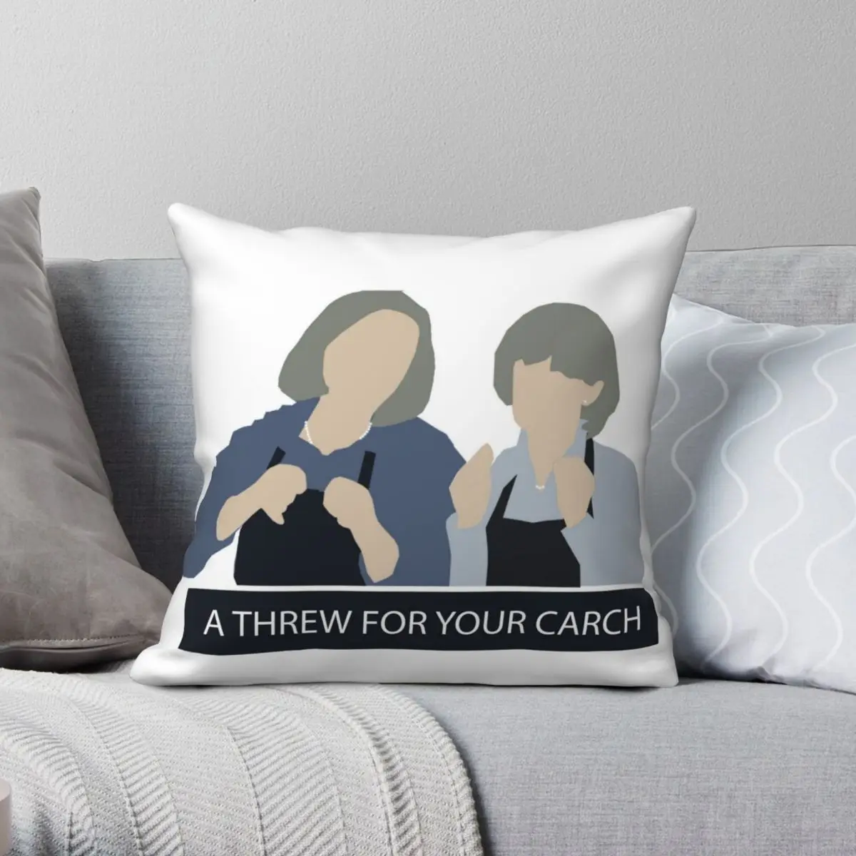 

Trude And Prue Kath And Kim Square Pillowcase Polyester Linen Velvet Printed Zip Decorative Home Cushion Cover Wholesale