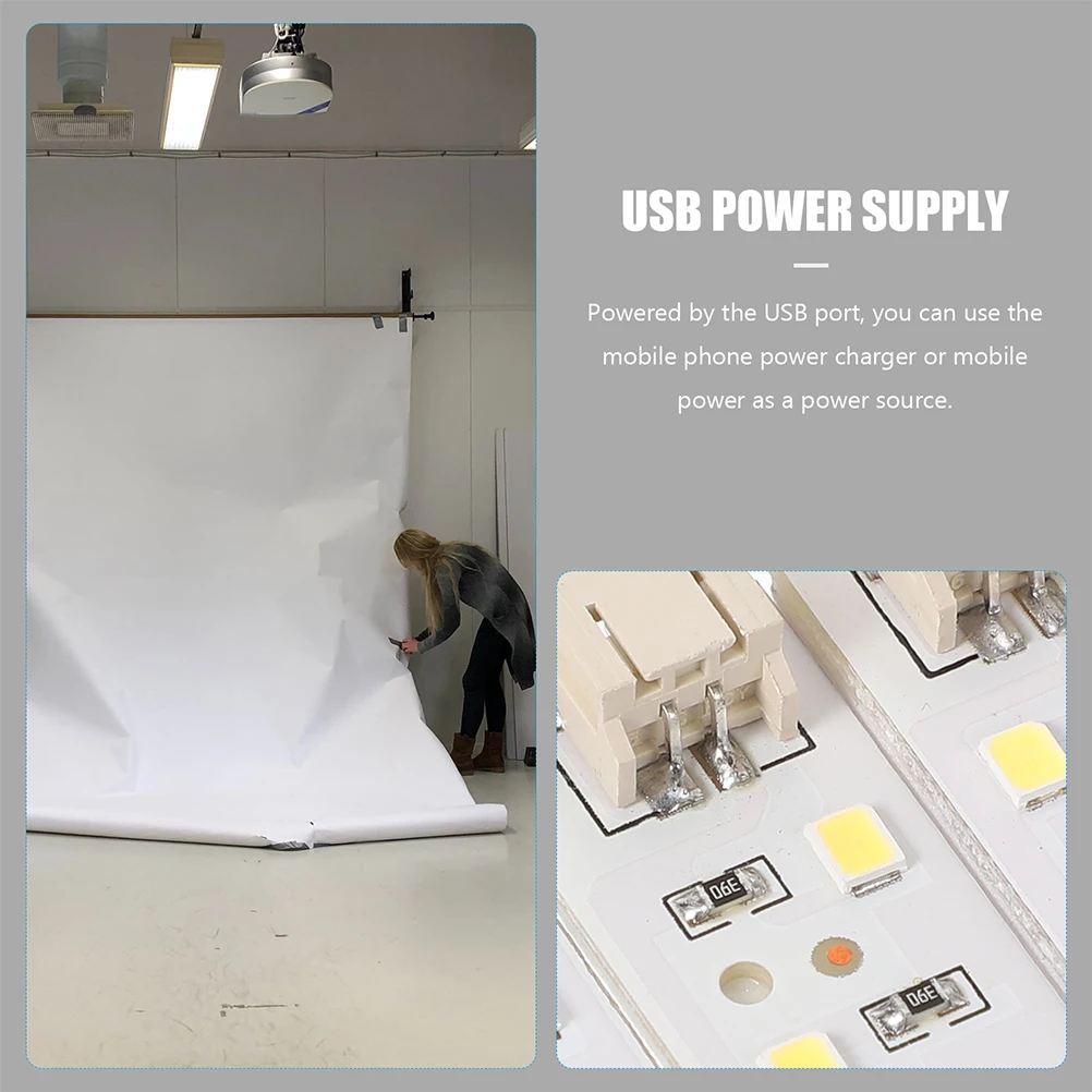

2pcs LED for Photo Studio Light Box Lamp Background USB Studio Box Light Led Lights Power Photography Supply