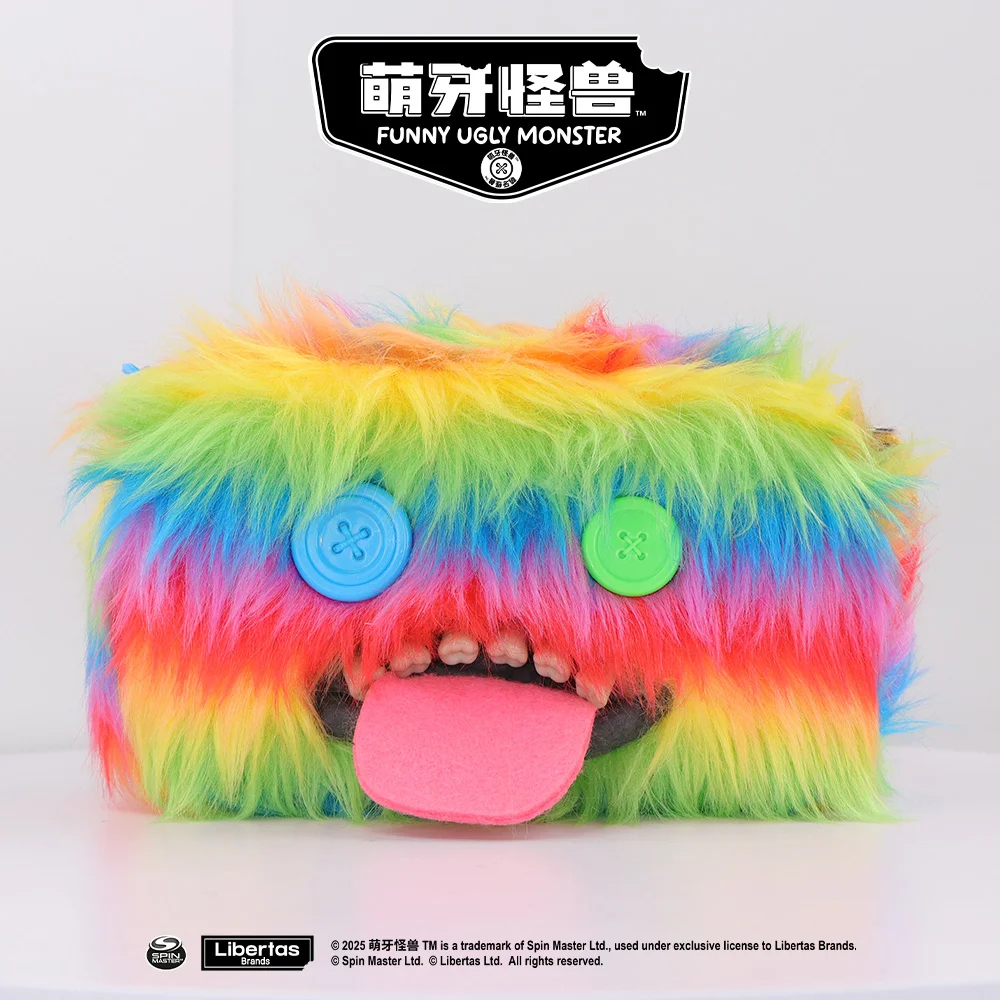 2026 신상 오리지널 퍼글러 크로스바디 플러시 백 타이다이 못난이 귀여운 몬스터 이빨 부드러운 솜털 캐주얼 퍼스 재미있는 액세서리 선물