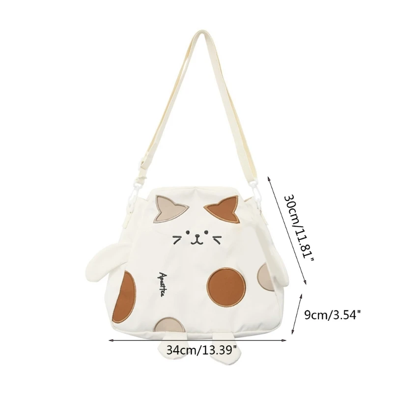 Harajuku Bolsa Ombro para Mulheres Nylon Estudante Bolsas Crossbody Capacidade