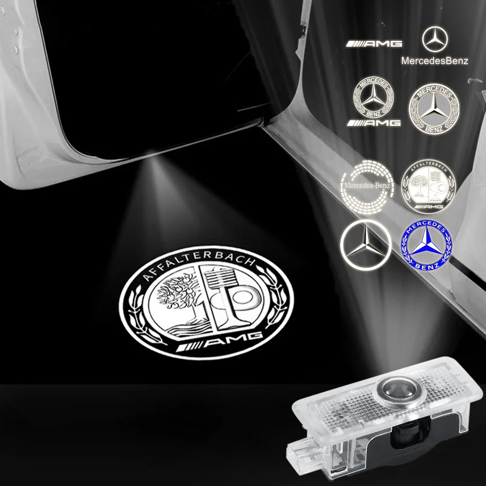 

2Pcs Car Door Welcome Lamp Laser Projector LED Light for Mercedes Benz AMG CLS Class C218 E Class Couple C207 Cabriolet A207 CLA