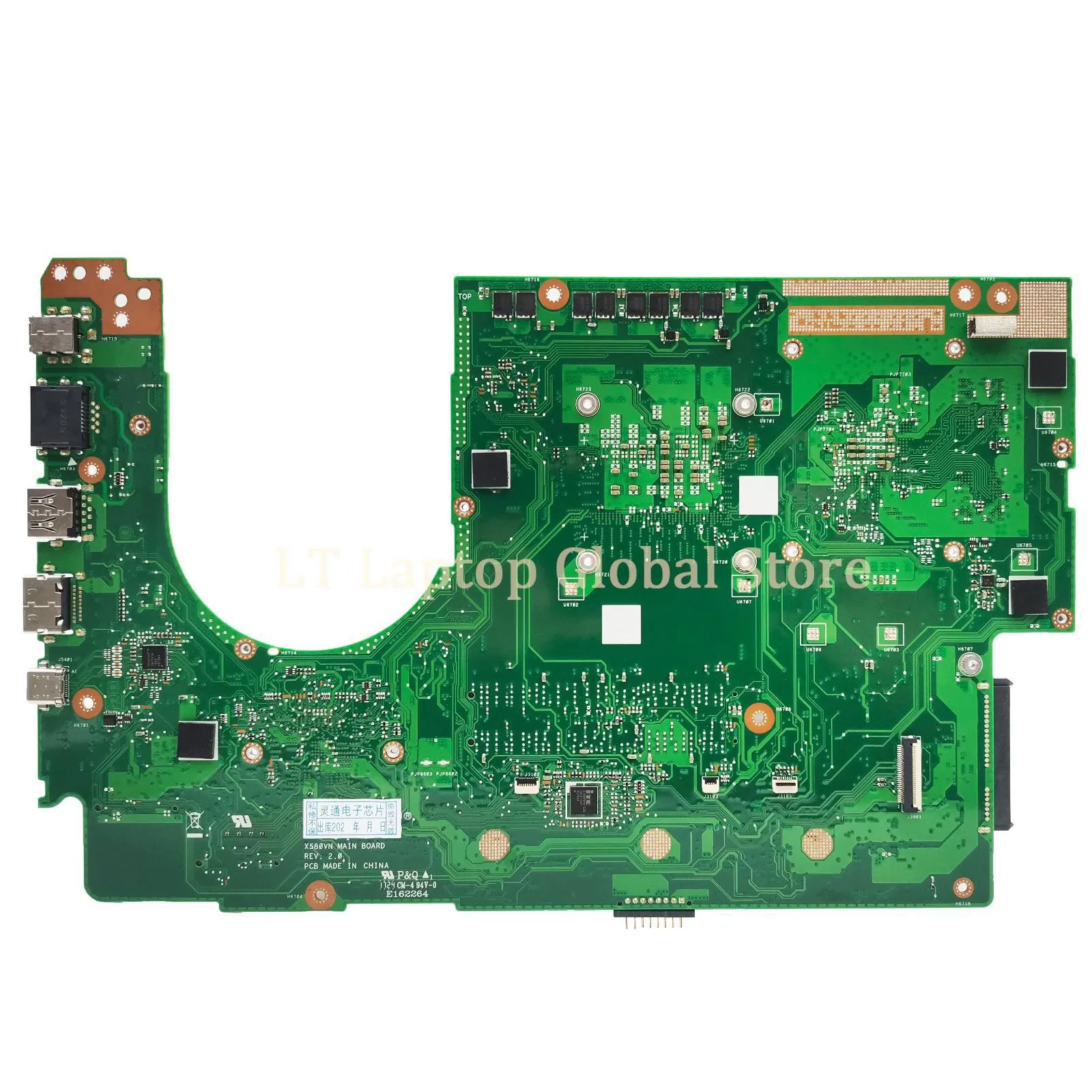 Imagem -02 - Laptop Motherboard para Asus Vivobook Mainboard Pro 15 N580v Nx580v Fx580v M580v X580vd i5 i7 Cpu de 7ª Geração Gtx1050 Mx150 lt