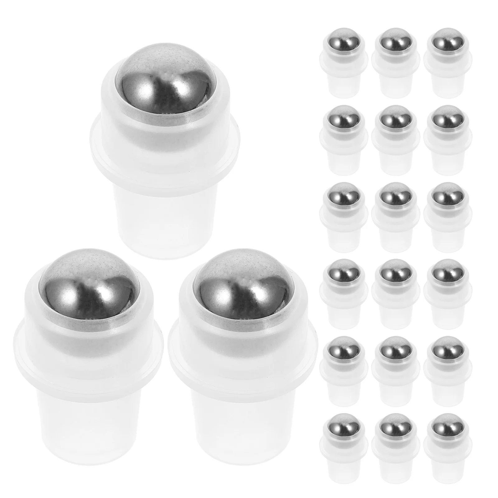 

50Pcs Smooth Metal Roller Ball Inserts Transparent Stainless Steel Leakproof for Essential Oil Dispenser DIY Craft Bottles