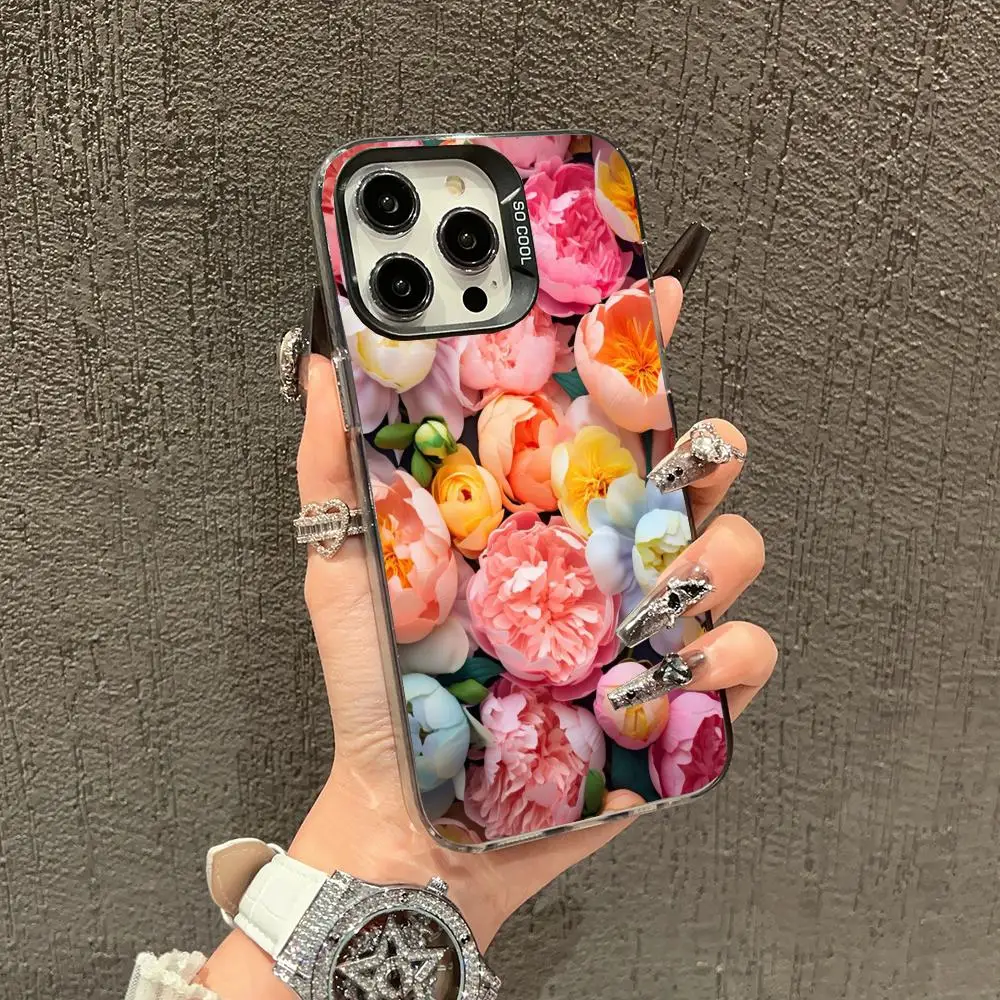 

Bright flowers Phone Case case for iPhone17 16 15 14 13 12 11 Pro/ Max/Plus shock-proof rear cover anti-fingerprint