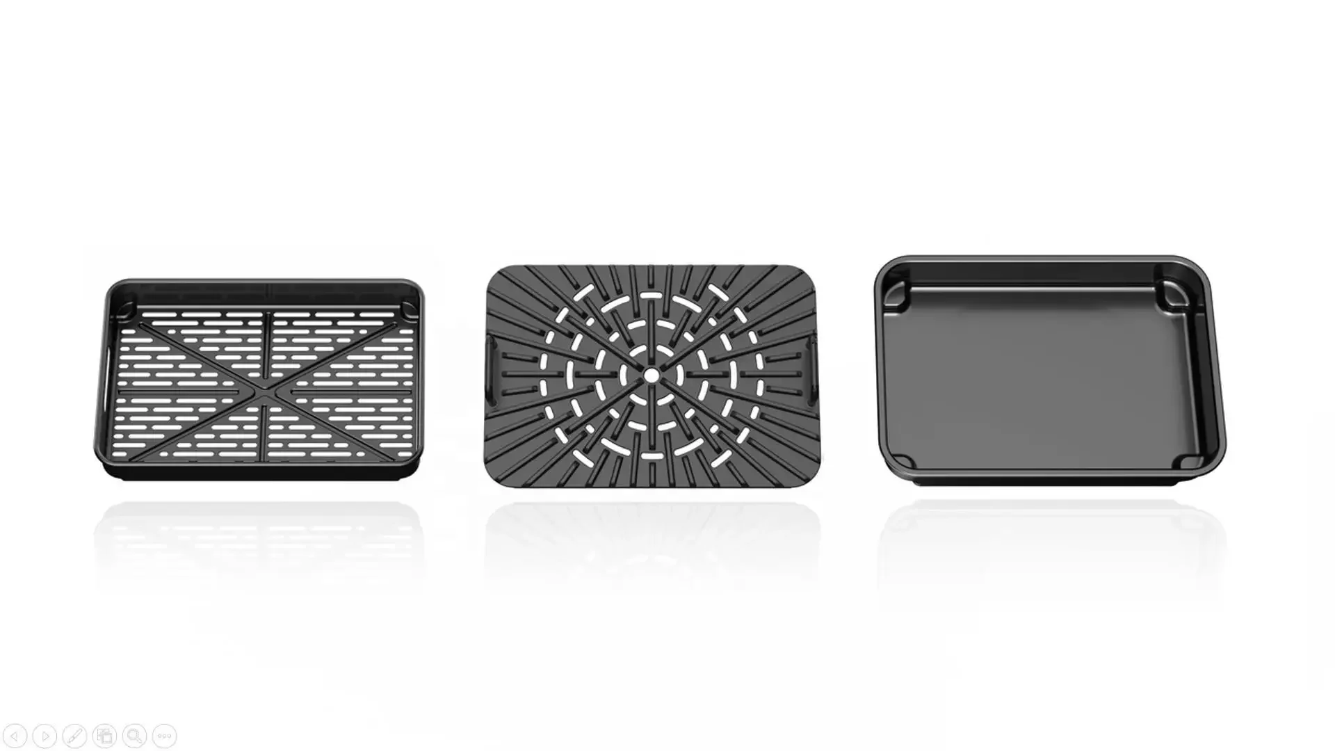 Kitchen Appliances Home Smart 10l 7 In 1 Oil Free Fryer Observation Window Power Xl Air Flyer Fryer Grill Electric Digital