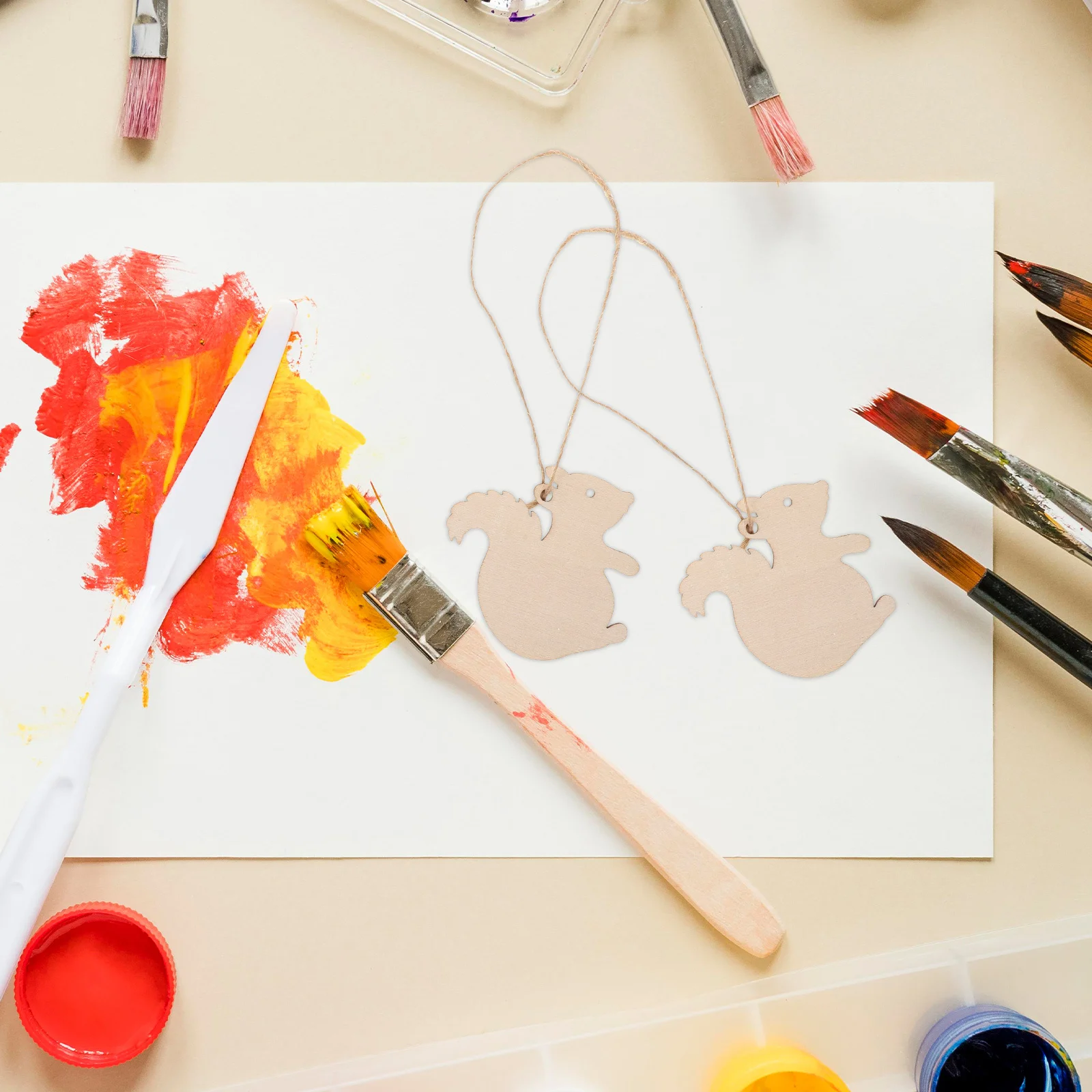 

Colorful Painted Wood Pieces Decoration Craft Supplies for Home Wedding Party DIY Art Projects Natural Wood Materials